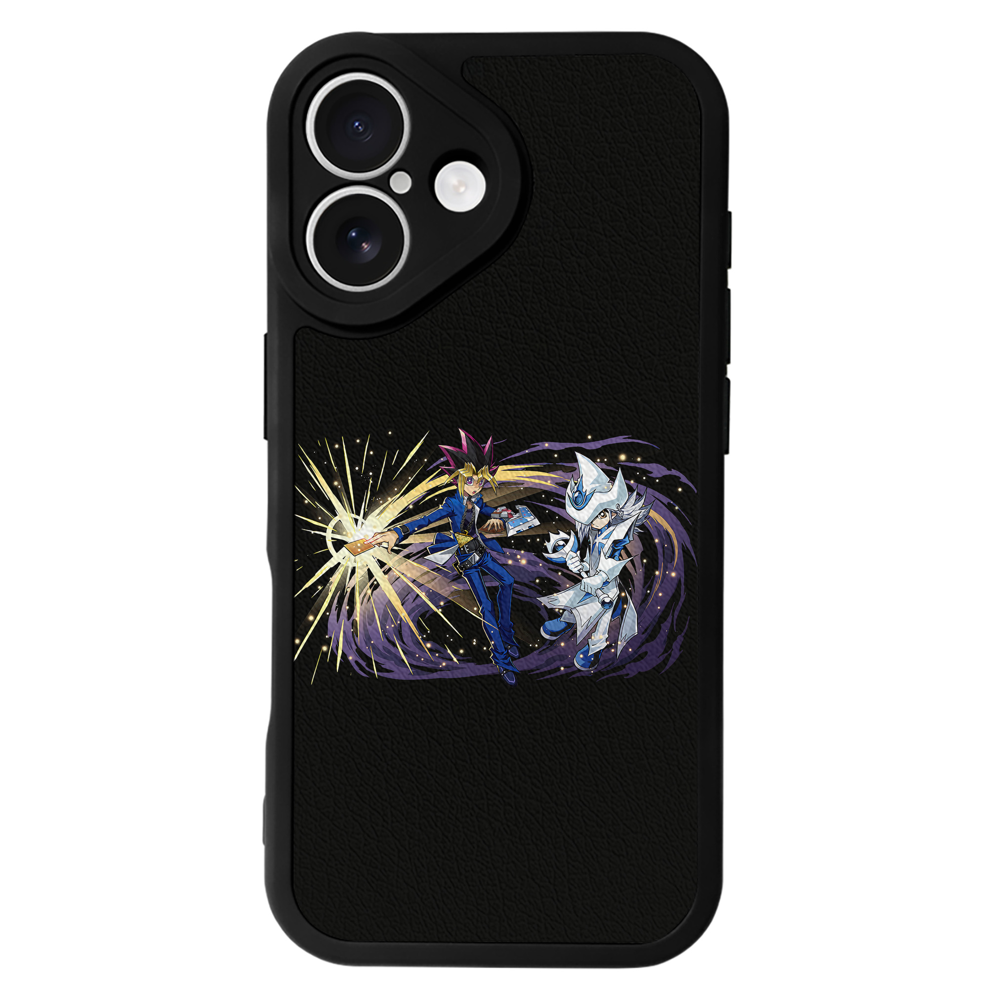 （画像用） 遊☆戯☆王 Yu-Gi-Oh! 【iPhone 16シリーズ対応】シリコンスマホケース（レザー調） 材質：シリコン